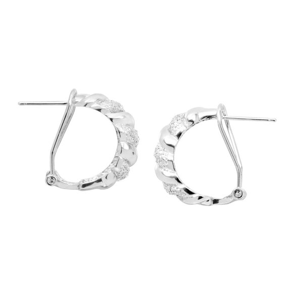 1/4 CT DIAMOND HOOP EARRINGS!! SALE! - Picture 3 of 4